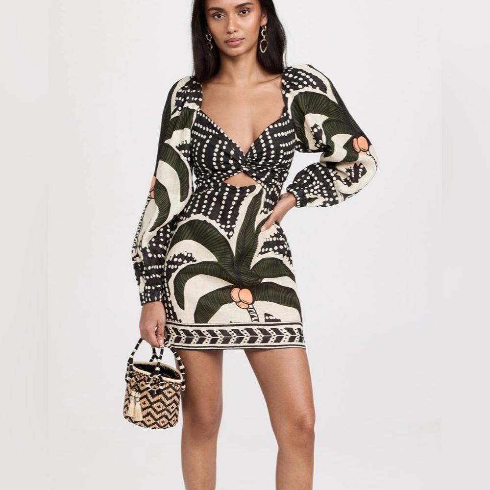 Johanna Ortiz Atardecer Tropical Printed Mini Dress Size 8